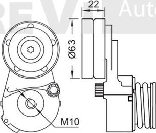 Trevi Automotive TA1721 - Ремъчен обтегач, пистов ремък vvparts.bg