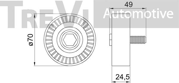 Trevi Automotive TA2091 - Паразитна / водеща ролка, пистов ремък vvparts.bg