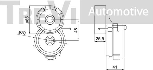 Trevi Automotive TA2047 - Ремъчен обтегач, пистов ремък vvparts.bg