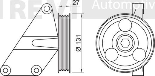 Trevi Automotive TA2016 - Паразитна / водеща ролка, пистов ремък vvparts.bg