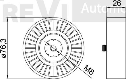 Trevi Automotive TA2071 - Паразитна / водеща ролка, пистов ремък vvparts.bg