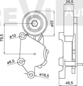 Trevi Automotive TA2151 - Ремъчен обтегач, пистов ремък vvparts.bg