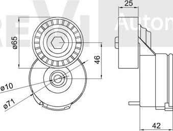 Trevi Automotive TA2153 - Ремъчен обтегач, пистов ремък vvparts.bg