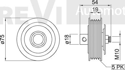 Trevi Automotive TA2134 - Паразитна / водеща ролка, пистов ремък vvparts.bg