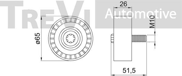 Trevi Automotive TA2173 - Паразитна / водеща ролка, пистов ремък vvparts.bg