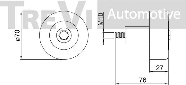 Trevi Automotive TA2264 - Паразитна / водеща ролка, пистов ремък vvparts.bg