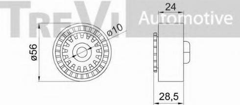 Trevi Automotive TA2211 - Паразитна / водеща ролка, пистов ремък vvparts.bg