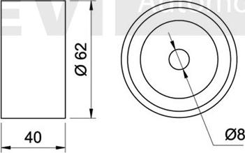 Trevi Automotive TD1443 - Обтяжна ролка, ангренаж vvparts.bg