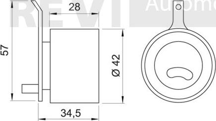 Trevi Automotive TD1465 - Обтяжна ролка, ангренаж vvparts.bg