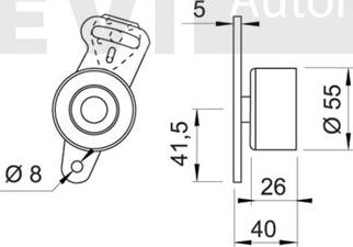 Trevi Automotive TD1468 - Обтяжна ролка, ангренаж vvparts.bg