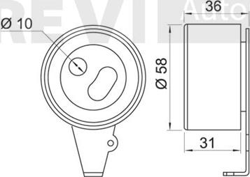 Trevi Automotive TD1423 - Обтяжна ролка, ангренаж vvparts.bg