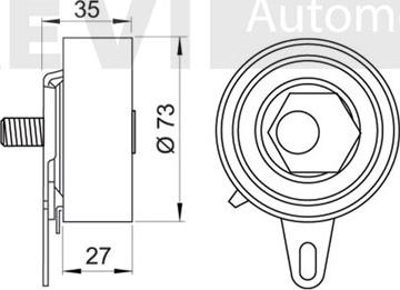 Trevi Automotive TD1556 - Обтяжна ролка, ангренаж vvparts.bg