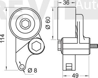 Trevi Automotive TD1507 - Обтяжна ролка, ангренаж vvparts.bg