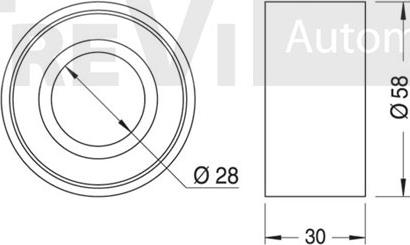 Trevi Automotive TD1609 - Паразитна / водеща ролка, зъбен ремък vvparts.bg