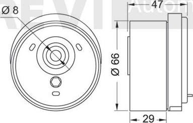 Trevi Automotive TD1620 - Обтяжна ролка, ангренаж vvparts.bg