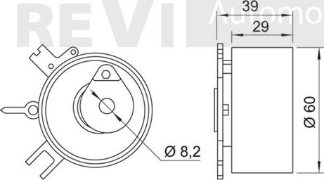 Trevi Automotive TD1622 - Обтяжна ролка, ангренаж vvparts.bg