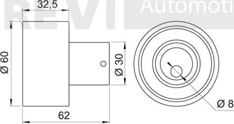 Trevi Automotive TD1094 - Обтяжна ролка, ангренаж vvparts.bg