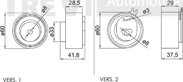 Trevi Automotive TD1005 - Обтяжна ролка, ангренаж vvparts.bg