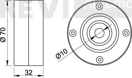 Trevi Automotive TD1086 - Паразитна / водеща ролка, зъбен ремък vvparts.bg