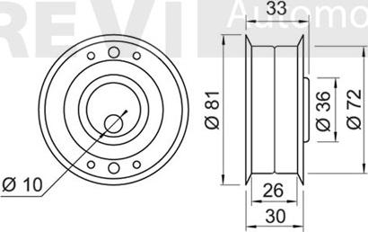 Trevi Automotive TD1031 - Обтяжна ролка, ангренаж vvparts.bg