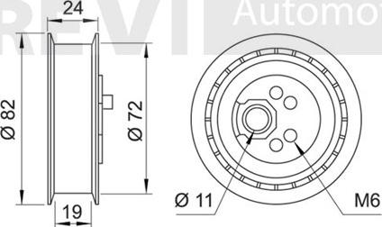 Trevi Automotive TD1029 - Обтяжна ролка, ангренаж vvparts.bg