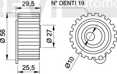 Trevi Automotive TD1194 - Паразитна / водеща ролка, зъбен ремък vvparts.bg