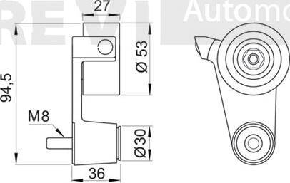 Trevi Automotive TD1158 - Обтяжна ролка, ангренаж vvparts.bg