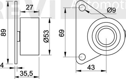 Trevi Automotive TD1160 - Паразитна / водеща ролка, зъбен ремък vvparts.bg