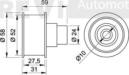 Trevi Automotive TD1109 - Паразитна / водеща ролка, зъбен ремък vvparts.bg