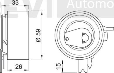 Trevi Automotive TD1116 - Обтяжна ролка, ангренаж vvparts.bg