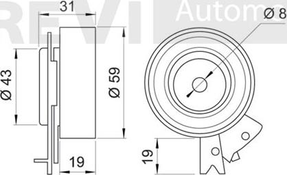 Trevi Automotive TD1113 - Обтяжна ролка, ангренаж vvparts.bg