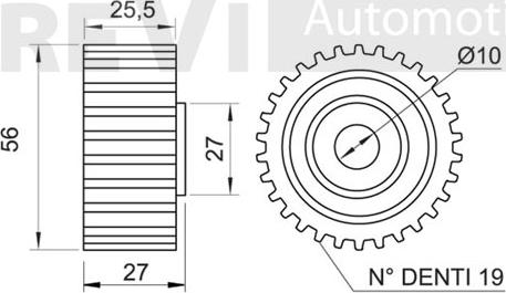 Trevi Automotive TD1186 - Паразитна / водеща ролка, зъбен ремък vvparts.bg