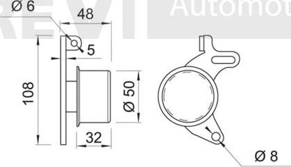 Trevi Automotive TD1126 - Обтяжна ролка, ангренаж vvparts.bg