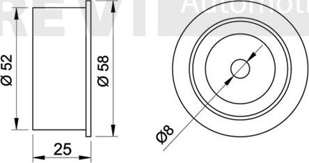 Trevi Automotive TD1122 - Паразитна / водеща ролка, зъбен ремък vvparts.bg