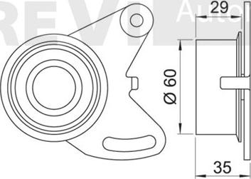 Trevi Automotive TD1364 - Обтяжна ролка, ангренаж vvparts.bg