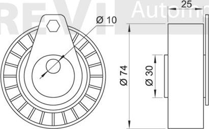 Trevi Automotive TD1300 - Обтяжна ролка, ангренаж vvparts.bg