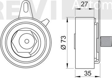 Trevi Automotive TD1315 - Обтяжна ролка, ангренаж vvparts.bg