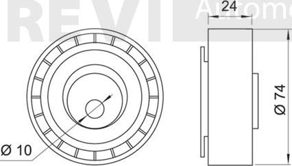 Trevi Automotive TD1328 - Обтяжна ролка, ангренаж vvparts.bg