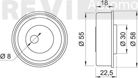 Trevi Automotive TD1374 - Обтяжна ролка, ангренаж vvparts.bg