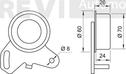 Trevi Automotive TD1294 - Обтяжна ролка, ангренаж vvparts.bg