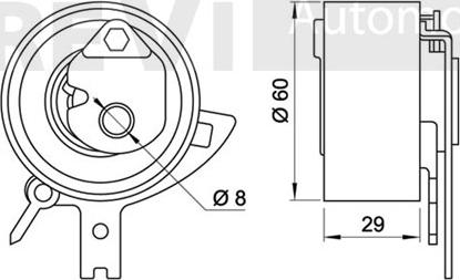 Trevi Automotive TD1713 - Обтяжна ролка, ангренаж vvparts.bg