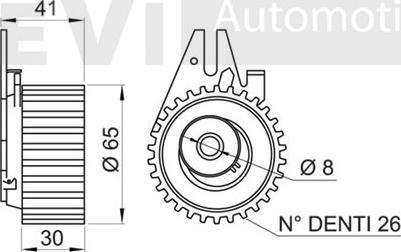 Trevi Automotive TD1724 - Обтяжна ролка, ангренаж vvparts.bg