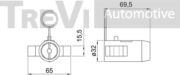 Trevi Automotive TD1725 - Демпер (успокоител-ртепт.вибр.), зъбен ремък vvparts.bg