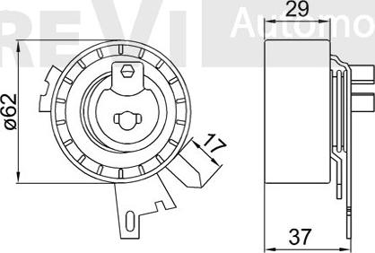 Trevi Automotive TD1722 - Обтяжна ролка, ангренаж vvparts.bg