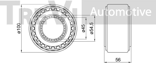 Trevi Automotive WB1992 - Комплект колесен лагер vvparts.bg