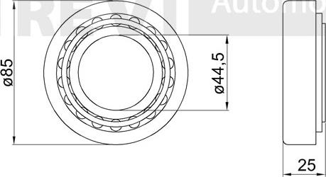 Trevi Automotive WB1493 - Комплект колесен лагер vvparts.bg