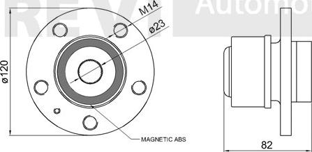 Trevi Automotive WB1660 - Комплект колесен лагер vvparts.bg