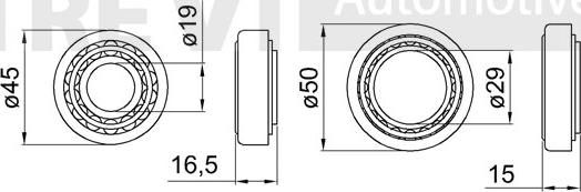 Trevi Automotive WB1615 - Комплект колесен лагер vvparts.bg