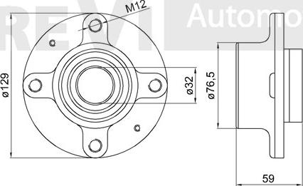 Trevi Automotive WB1676 - Комплект колесен лагер vvparts.bg