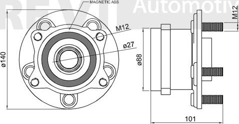 Trevi Automotive WB1059 - Комплект колесен лагер vvparts.bg